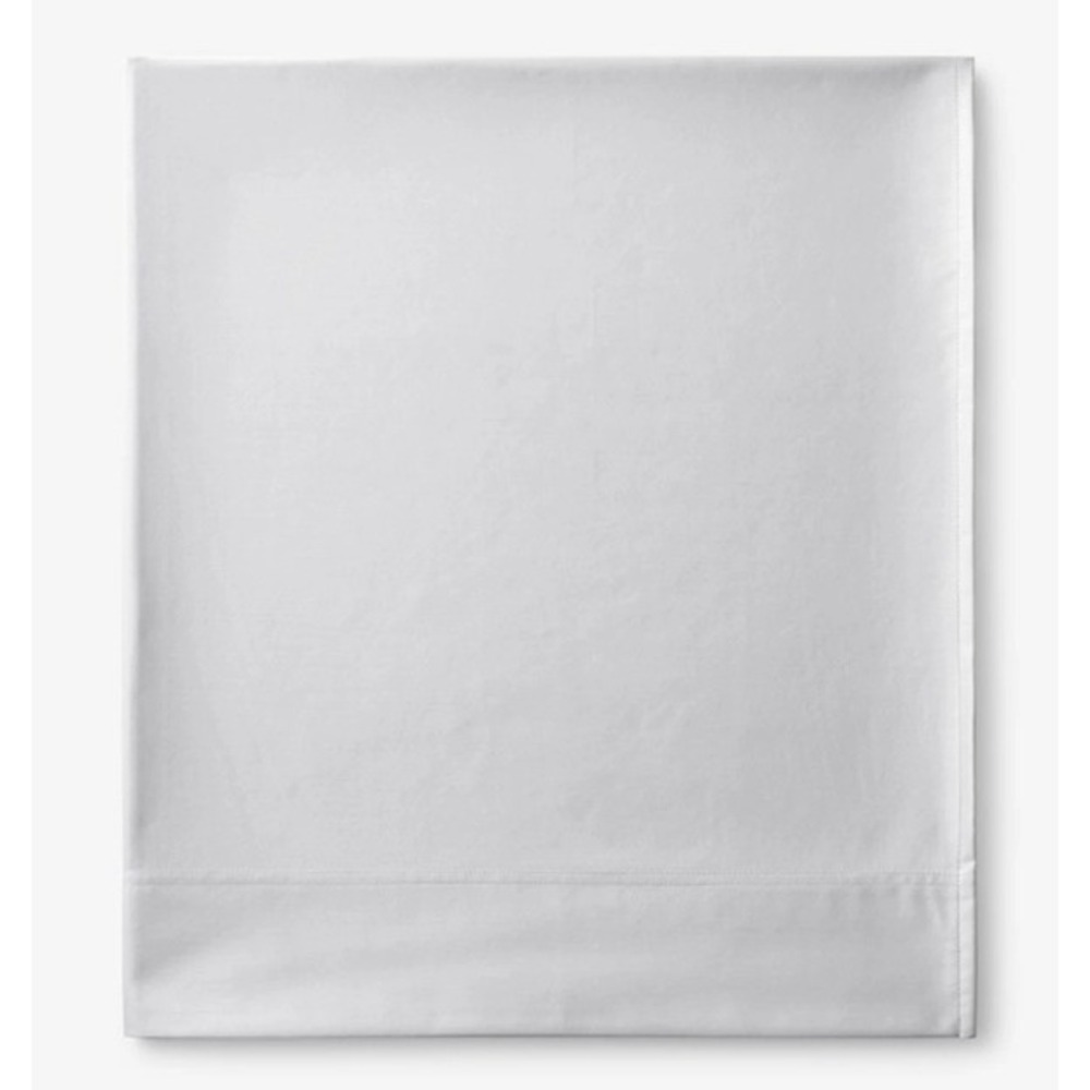The Company Store Supima Cotton Sateen Twin Flat Sheet Silver Grey Bedding‎